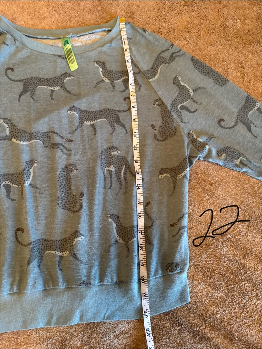 Honeydew Blue Leopard Print Pajama Set - Comfortable Sleepwear - Picture 3 of 9